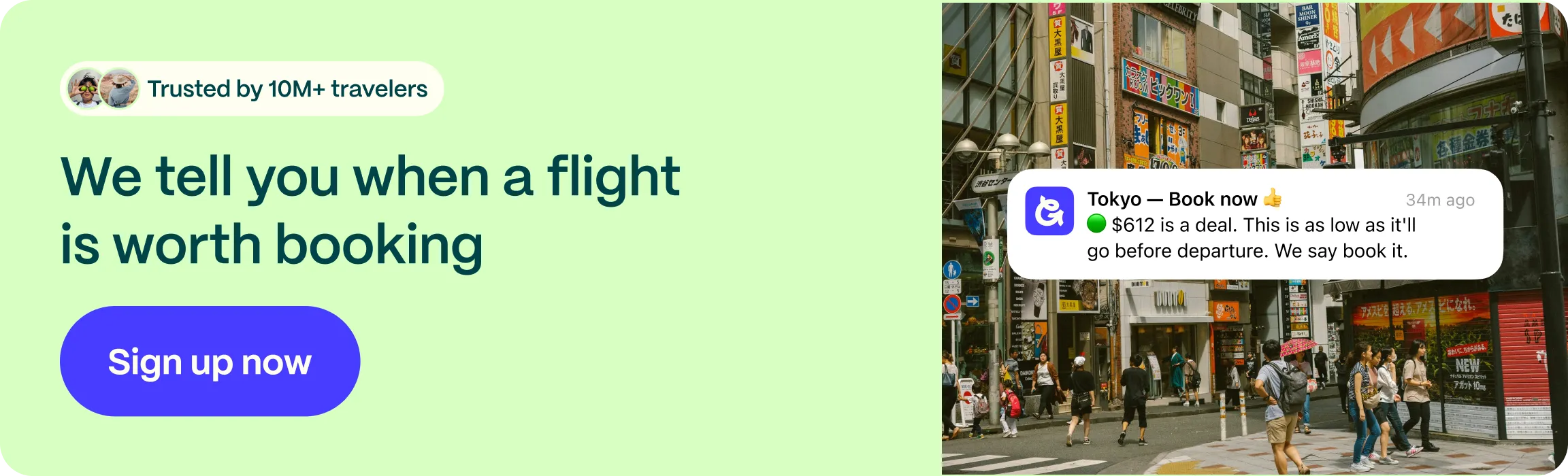 Going tells you when a flight is worth booking