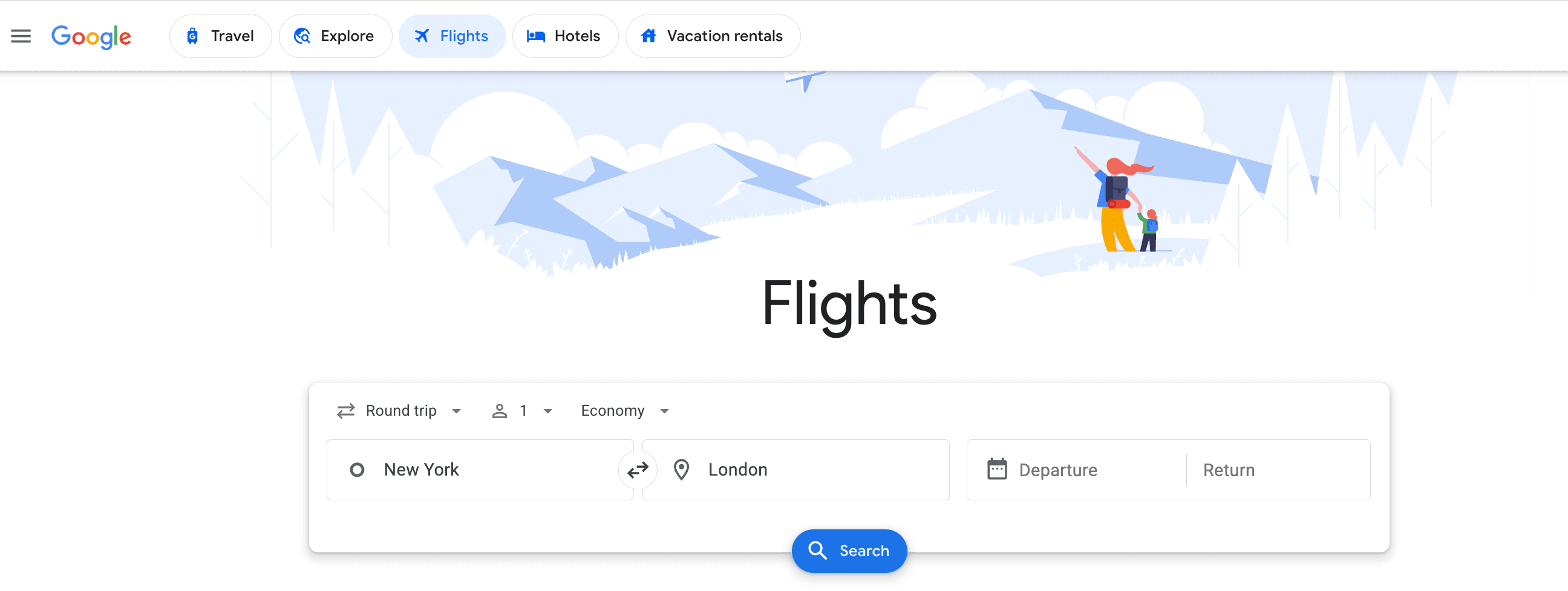 Google Flights Homepage Interface How to Find Cheap Flights.png