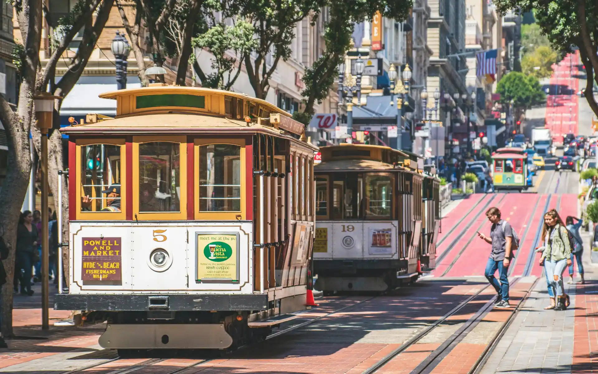 Cable cars in San Francisco