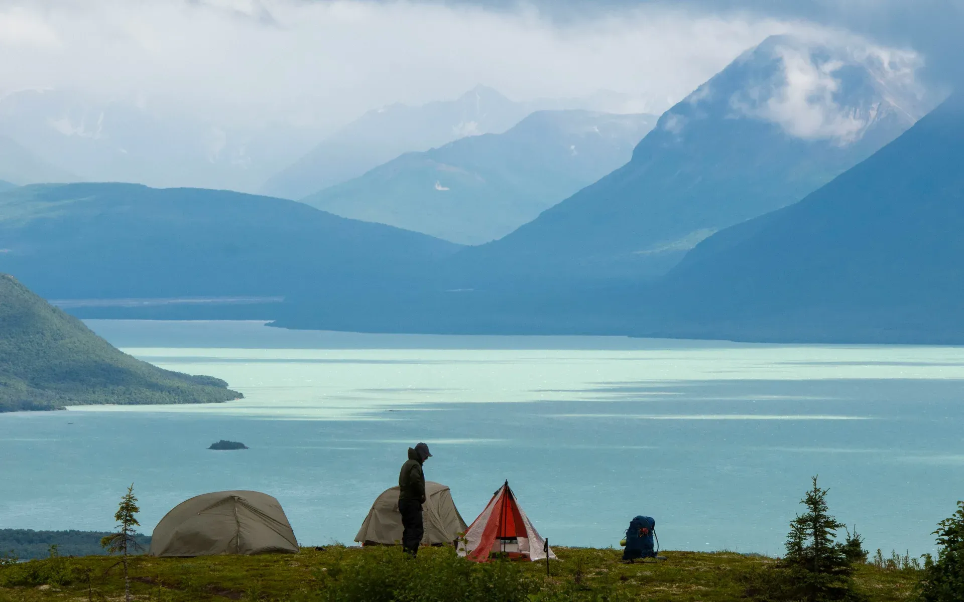 Man camps in Alaska national park