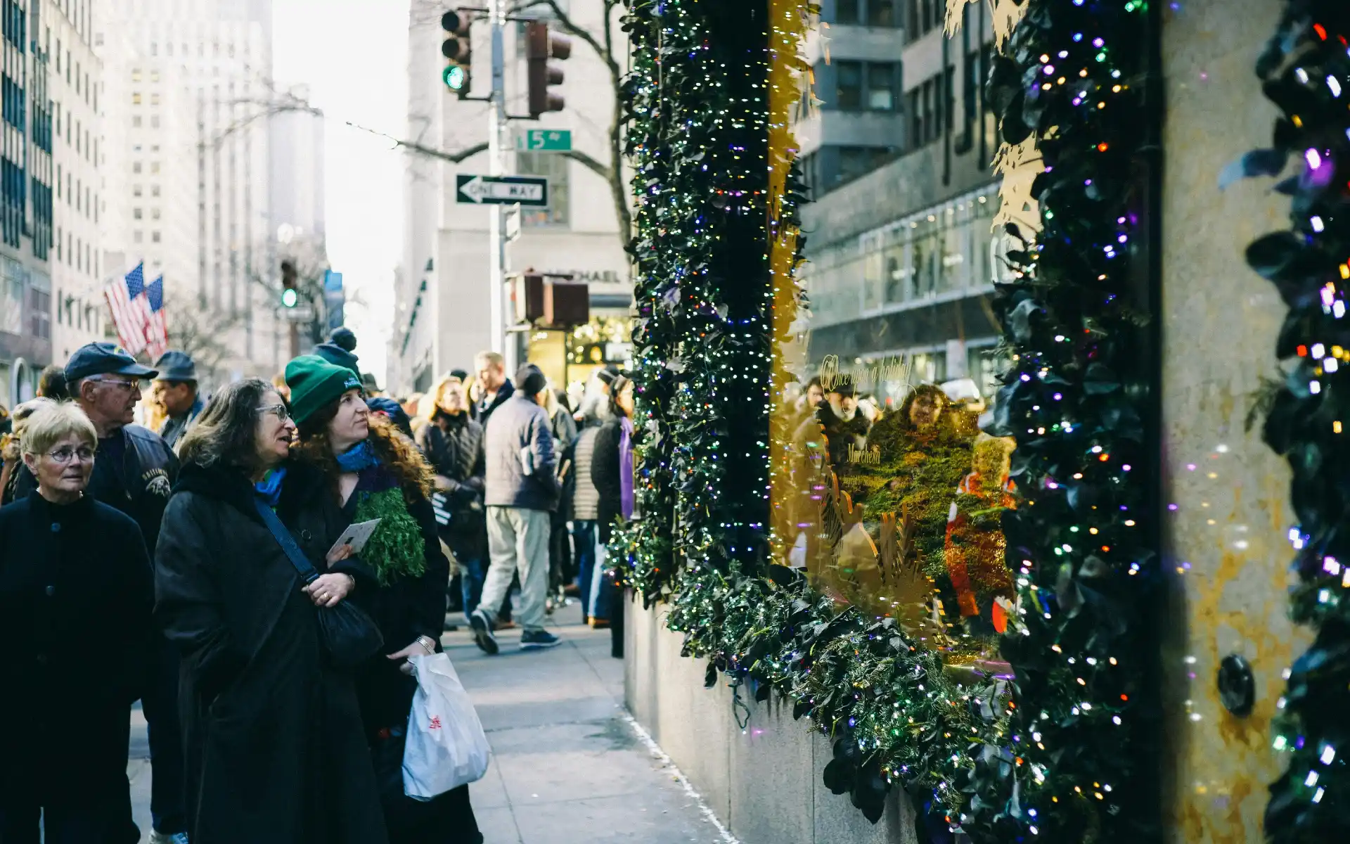 Christmas decorations in New York City