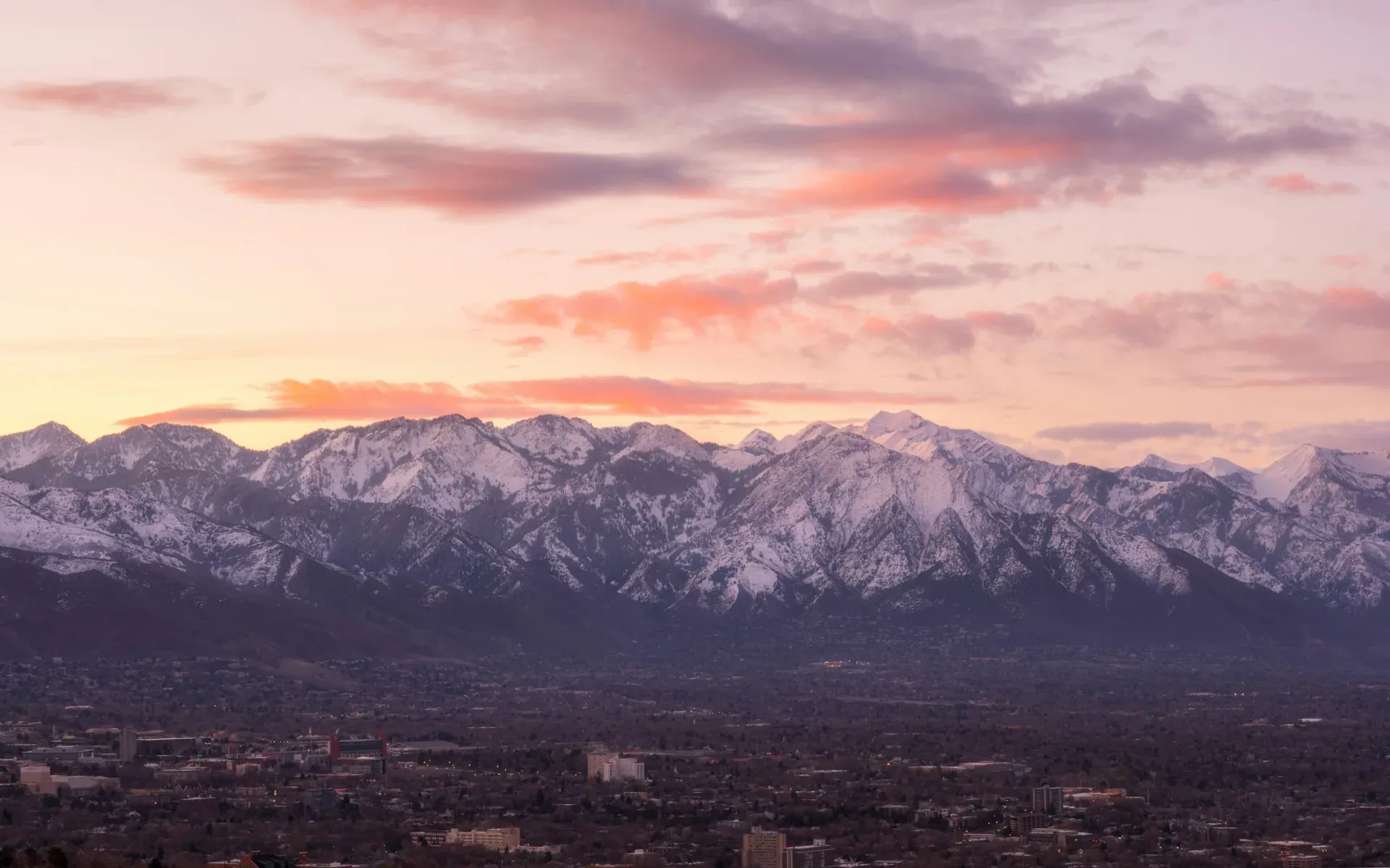 Salt Lake City in the winter